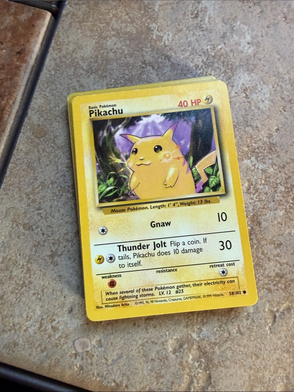 Vintage Pokémon cards stack of 20